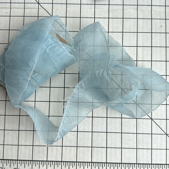 Vintage light blue organdy trim, 2" wide, 2 yards - Picture 1 of 7